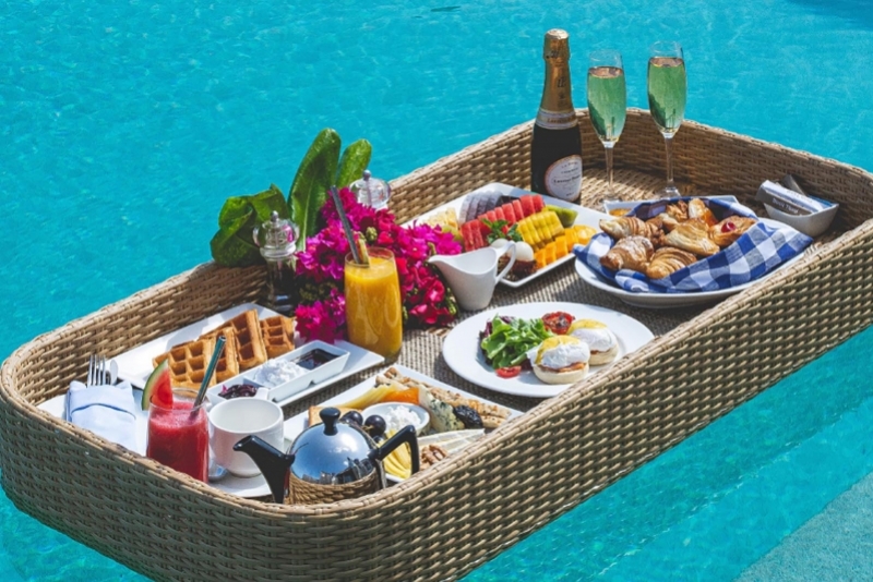 Floating Breakfast with Demi Bottle of Champagne