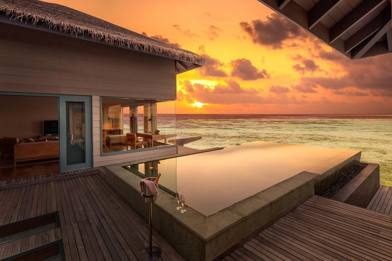 Sunset Overwater Villa with Pool